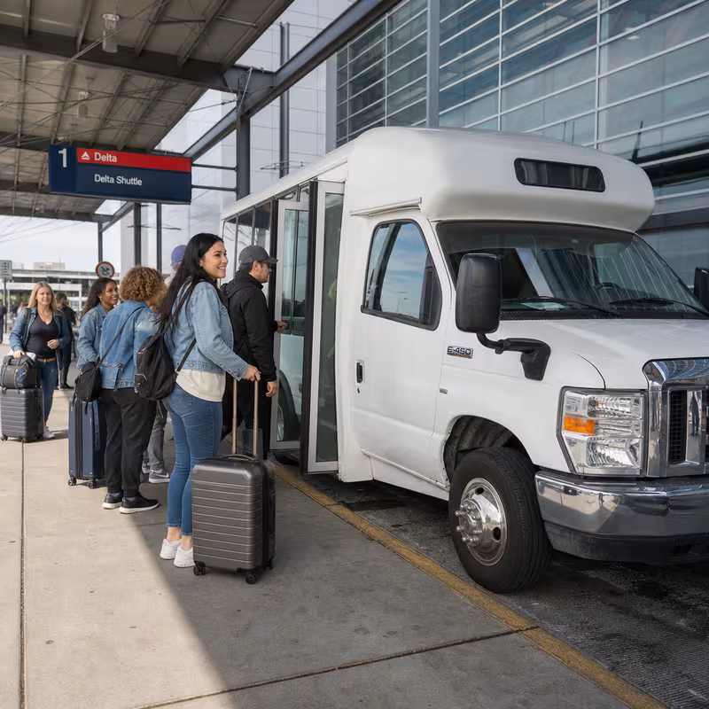 Black Mercedes Sprinter van staged for an Seattle Airport Transportation group