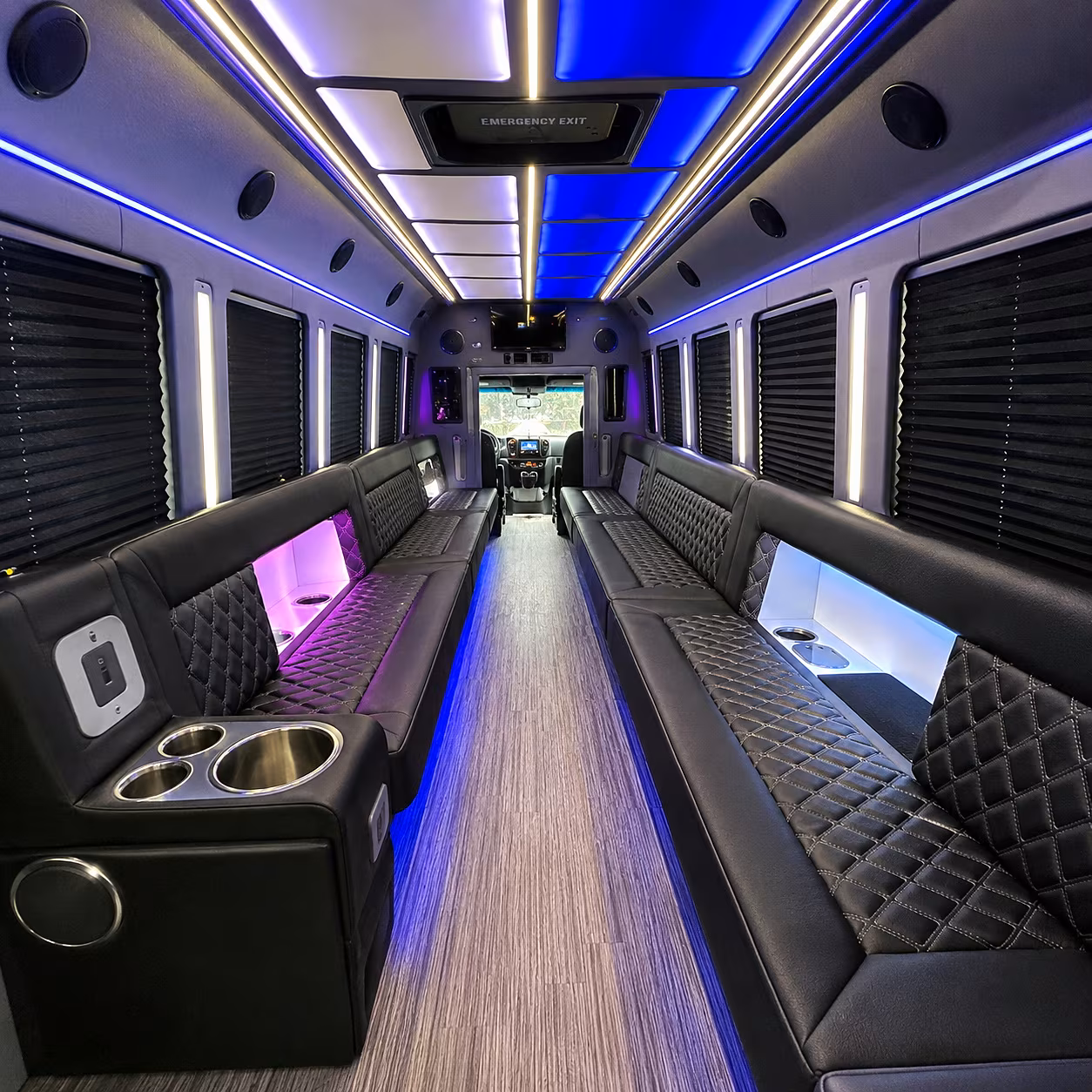 Seattle Bachelor & Bachelorette Transportation party bus interior