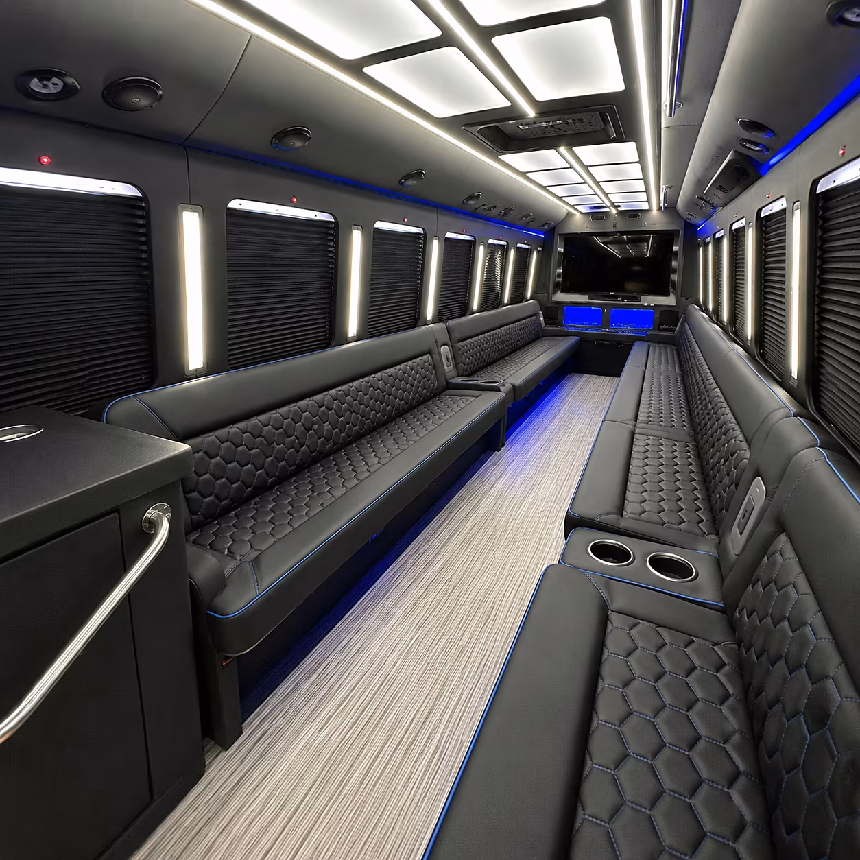 Seattle Bachelor & Bachelorette Transportation party bus interior