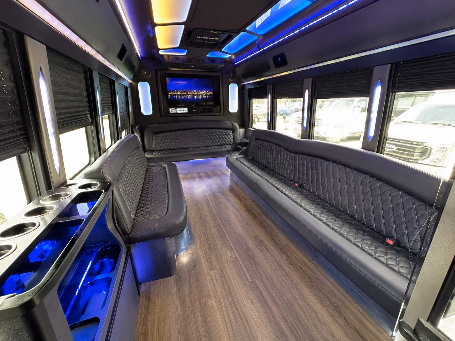 Seattle Prom & Homecoming Transportation party bus interior