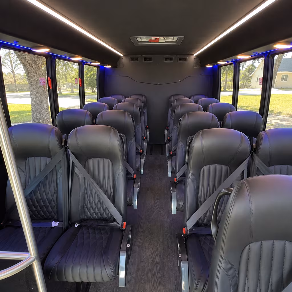 Seattle School Event Transportation party bus interior