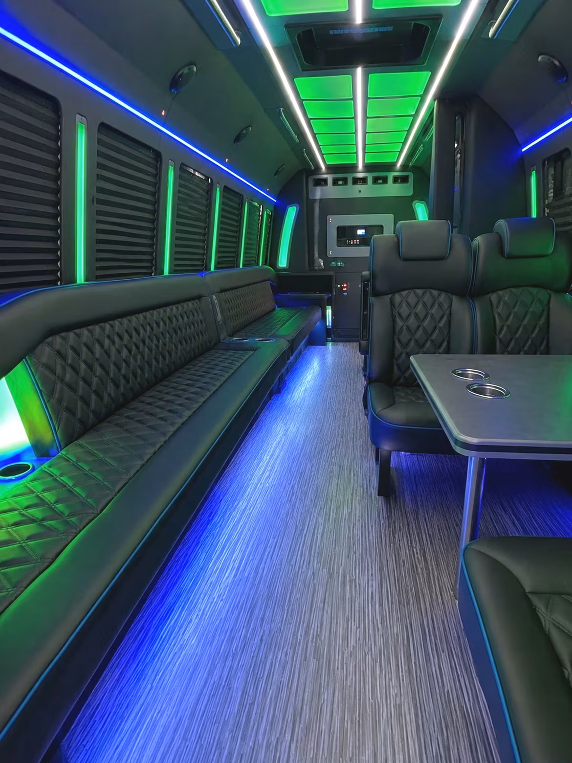Seattle Sporting Event Transportation party bus interior
