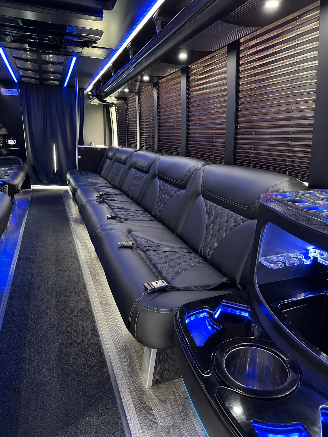 Seattle Sporting Event Transportation party bus exterior