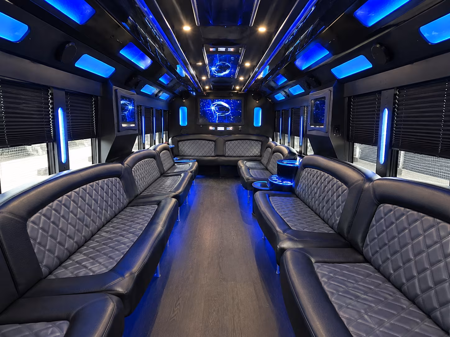 Seattle Sporting Event Transportation party bus exterior