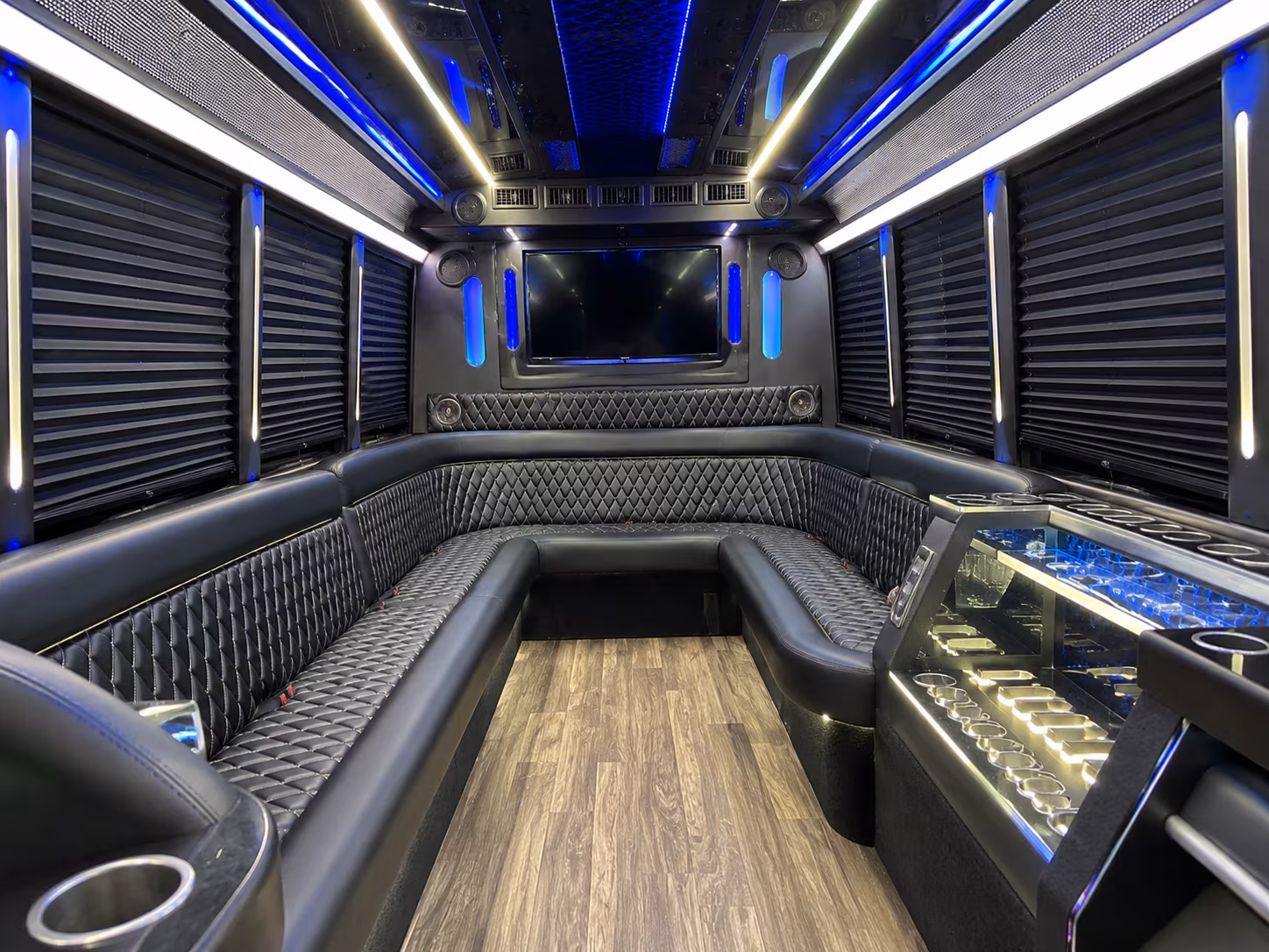 Seattle Sporting Event Transportation party bus interior