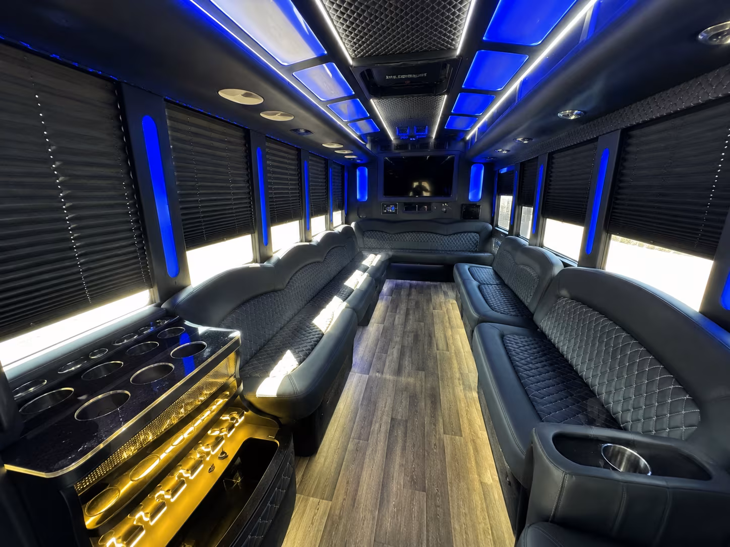 Seattle Wedding Transportation party bus exterior