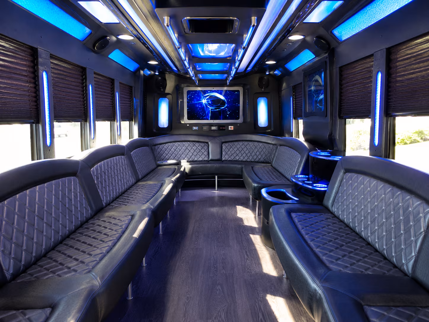 Seattle Wedding Transportation party bus exterior