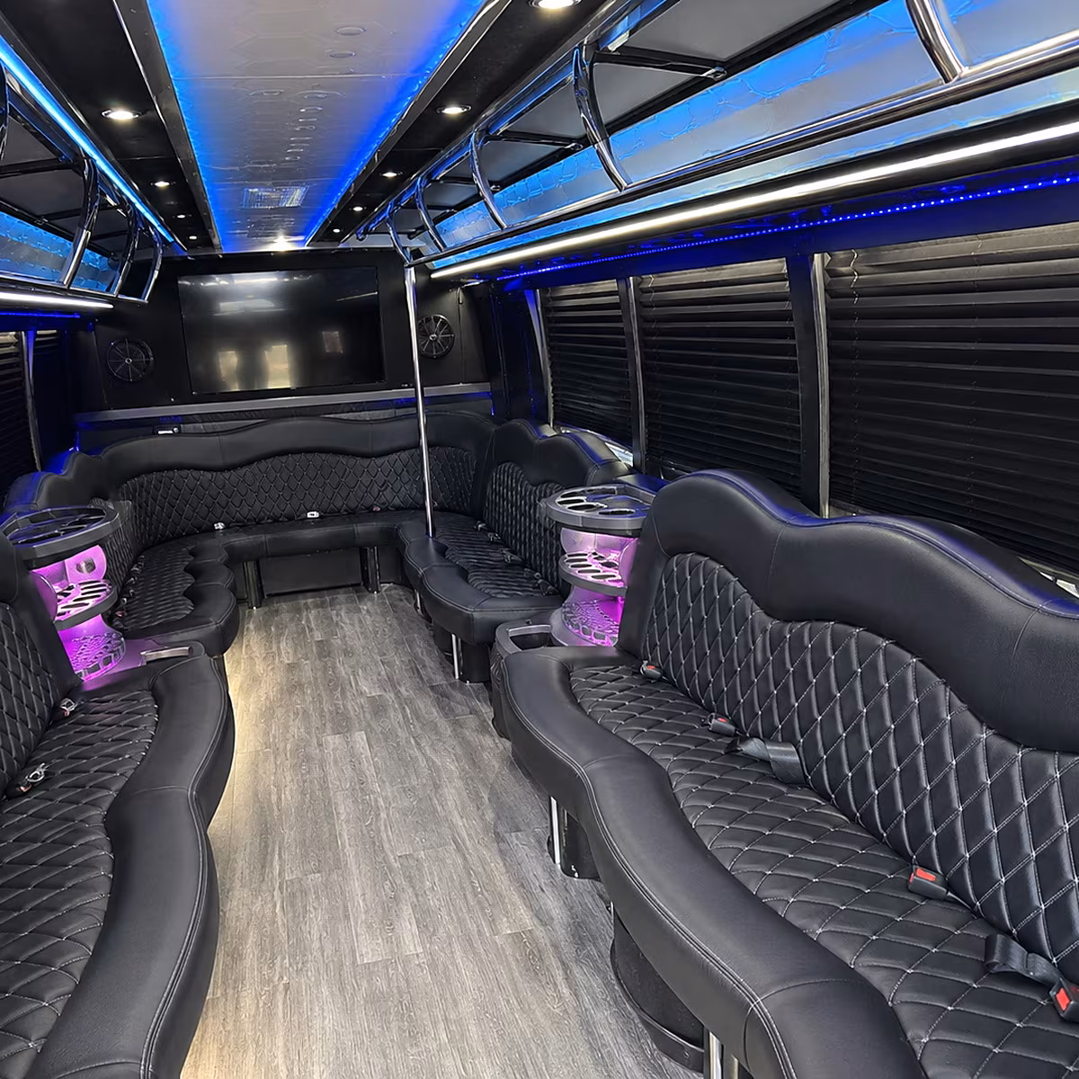 Seattle Winery Tour & Pub Crawl Transportation party bus interior